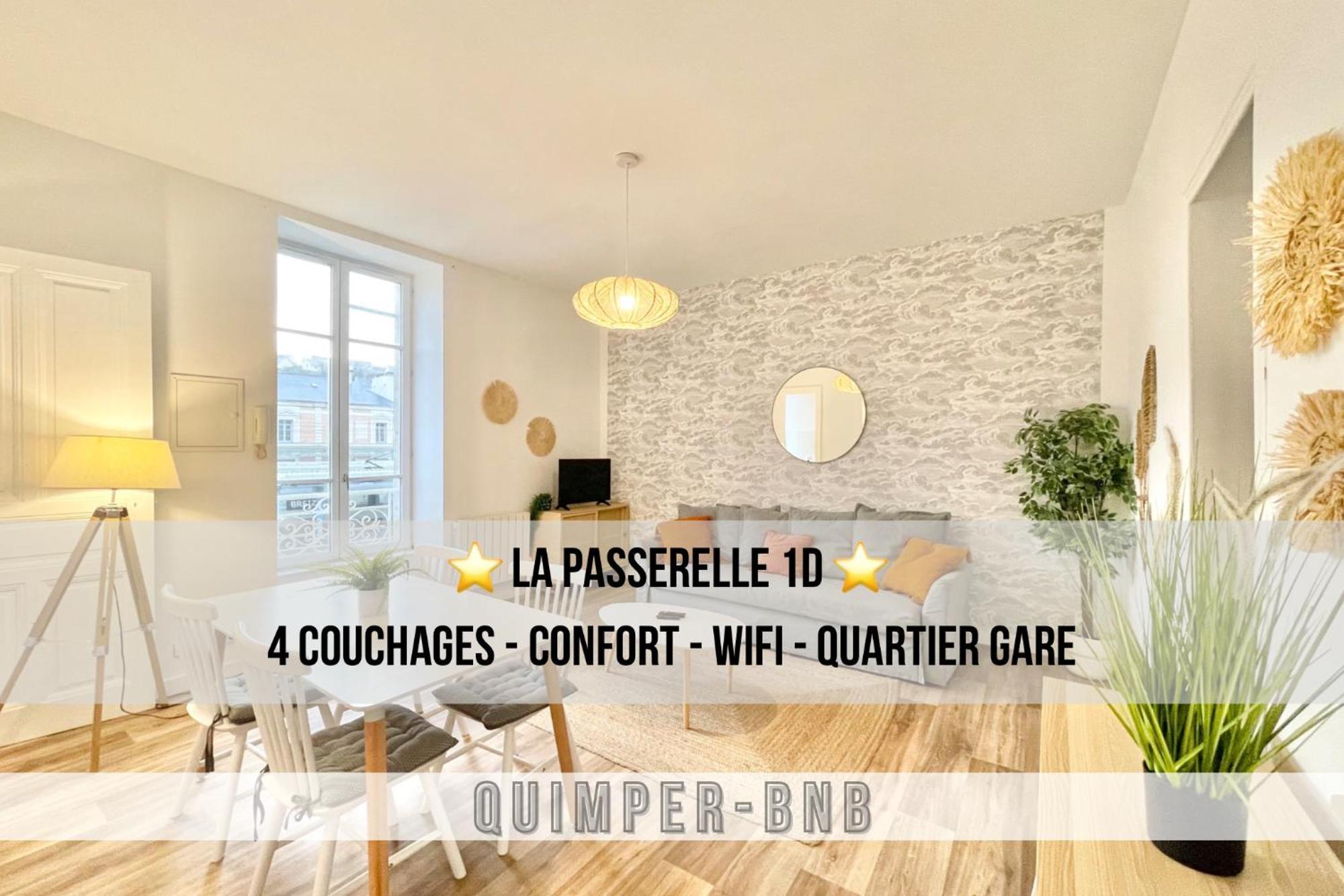 La Passerelle 1D - Quartier Gare - Wifi Кемпер Экстерьер фото